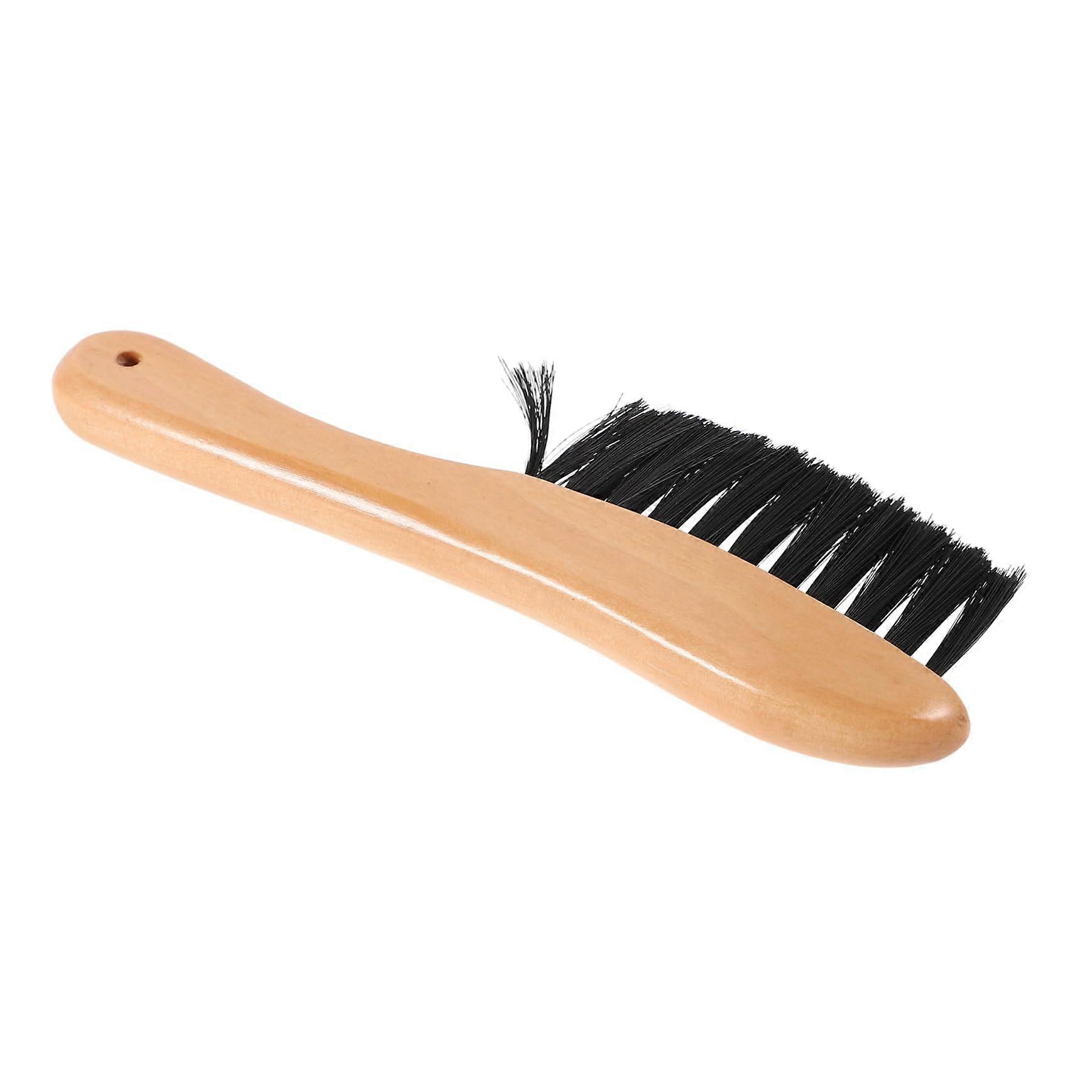 Pool Table Brush with Ergonomic Wooden Handle for Complete Coverage and Effortless Corner Cleaning
