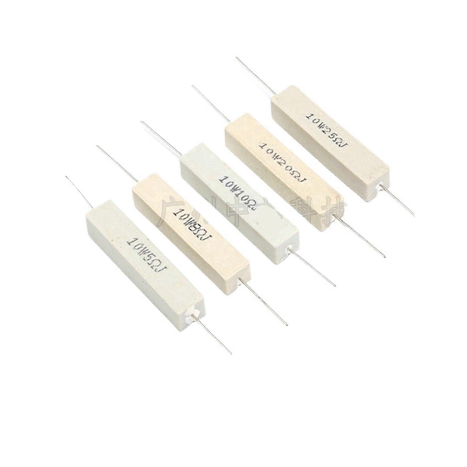 10W Ceramic Cement Resistor 1.5 Ohm  Power Wirewound Heat Resistant for Electronics