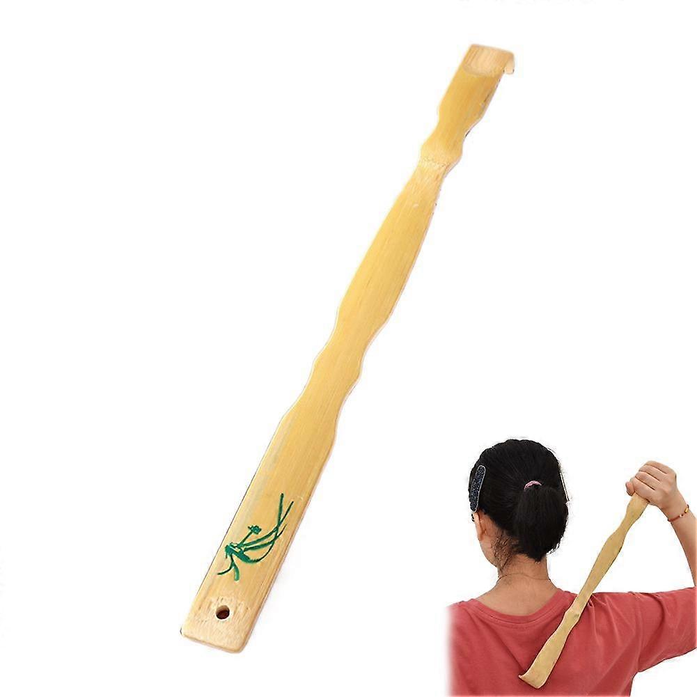 Engraved Bamboo Back Scratcher Magic Essential Tool compatible with Itchy Back Relief