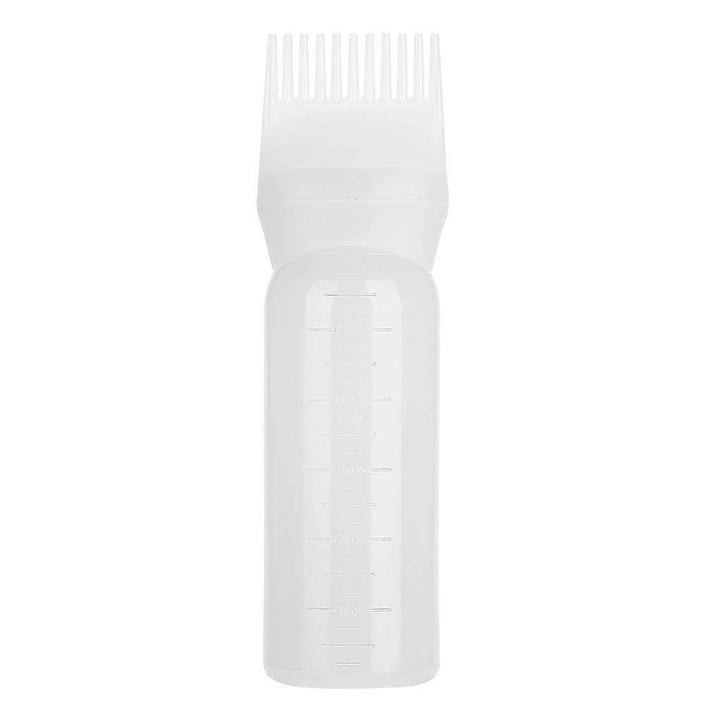 Hair Dye Applicator Bottle with Comb for Accurate Mixing and Controlled Root Coverage White