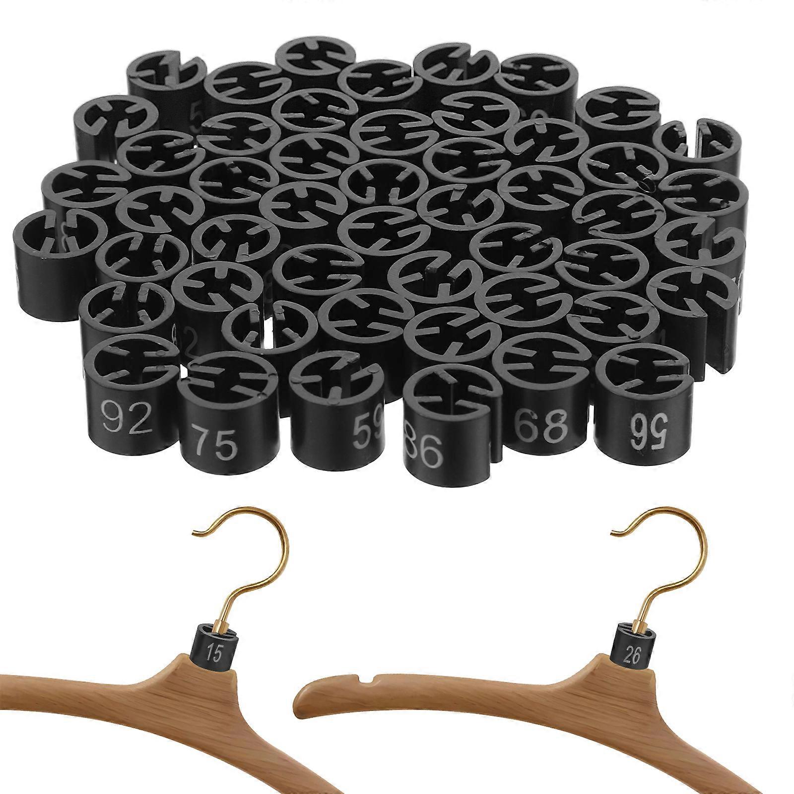 Clothes Hanger Marker Plastic Size Clips for Garment Display Retail 100Pcs