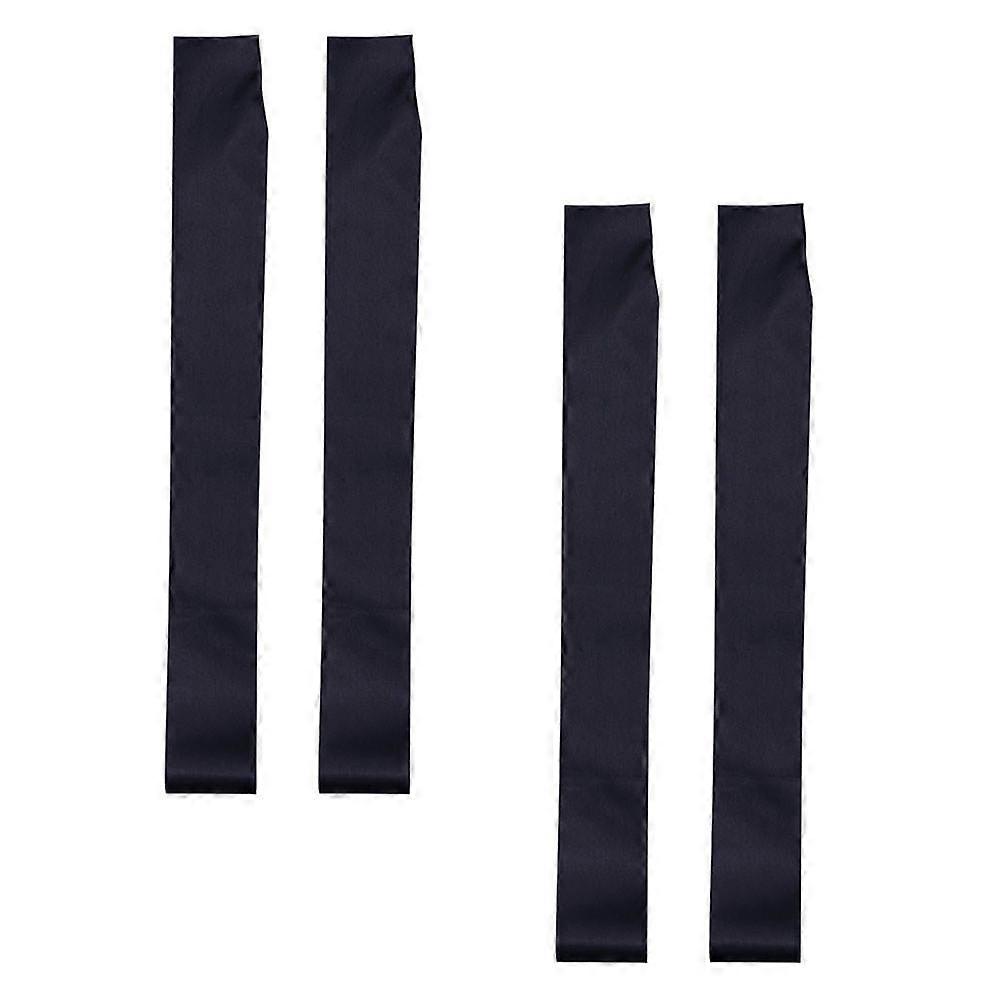 Cloth Blank Sashes Black Decorative Blank Sashes for Decoration 4Pcs