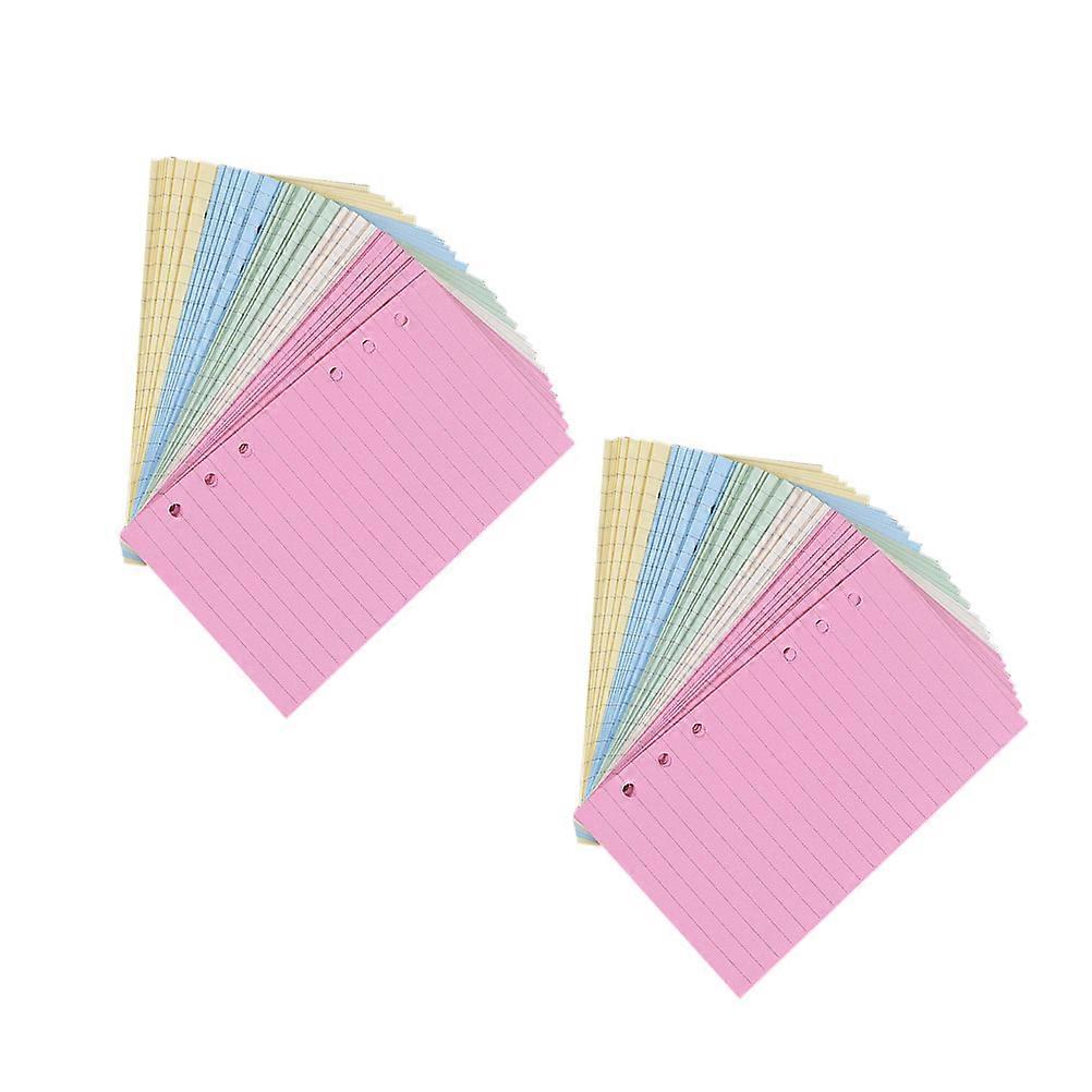Six-Hole Loose Leaf Paper Notepad Replacement Paper for Writing 2Pcs
