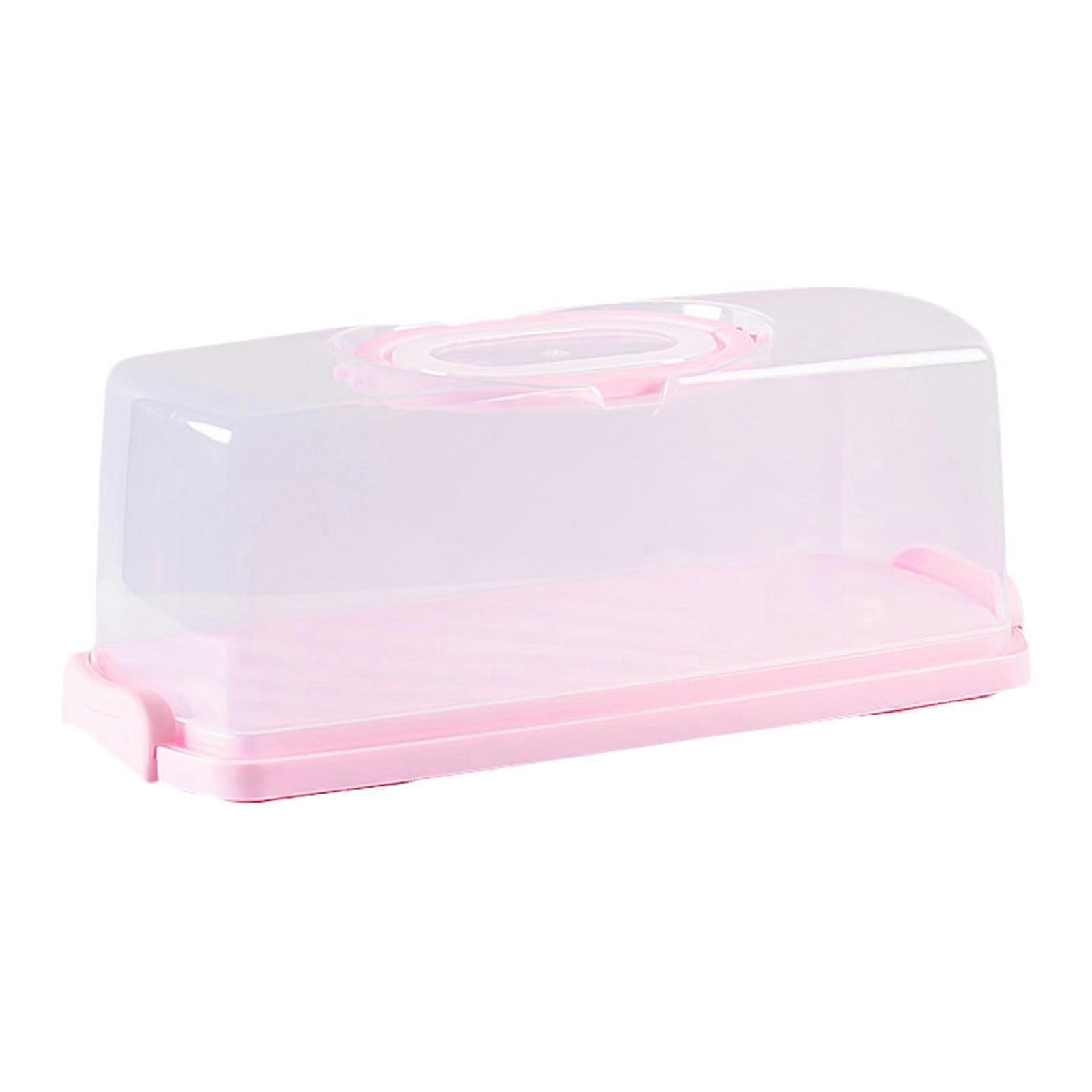 Bread Box Portable Bread Container for Storage Use Pink Plastic