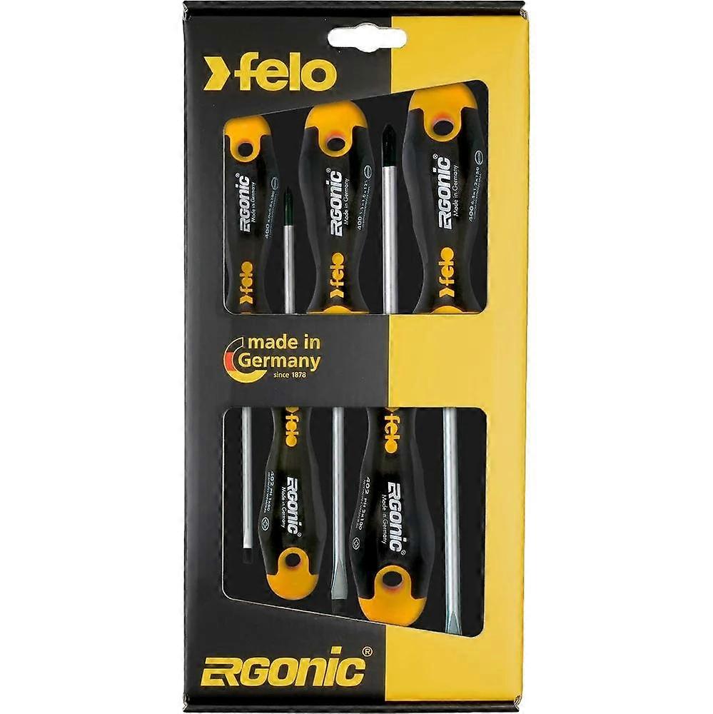 Felo Screwdriver Ergonic Slotted/phillips/pozi 7 Piece Set