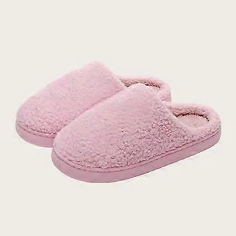 Herren Damen Paar Winter Hausschuhe einfarbig Warme Baumwollhausschuhe für drinnen Haus Hausschuhe einfarbiges Design Weiches Material für den Winter