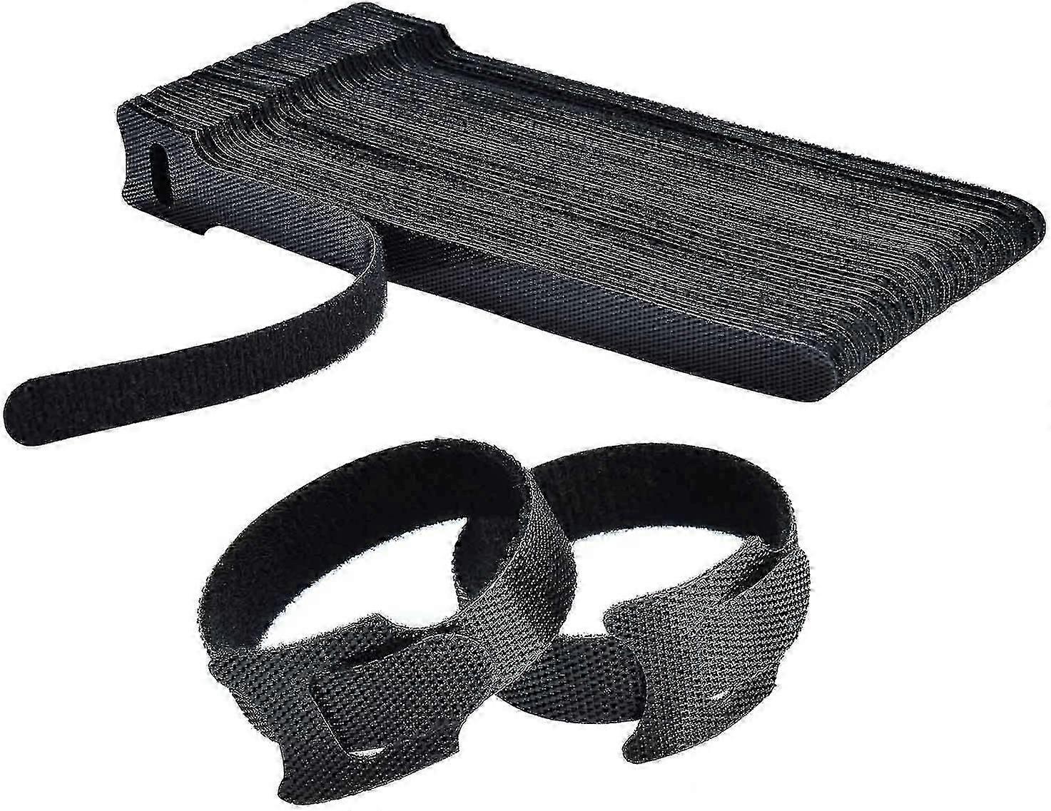 60pcs Reusable Cable Ties Hook Loop Cord Organizer 6-inch