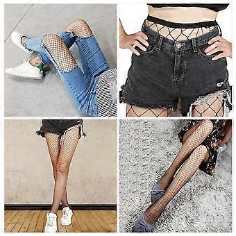 Sexy Netzstrumpfhose für Damen und Mädchen, hochgeschnitten, dehnbar, mit Lochmuster, in verschiedenen Größen erhältlich (klein, mittel, groß)