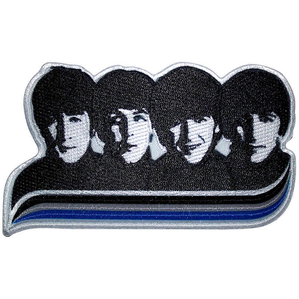 The Beatles Heads And Stripes Geweven Patch