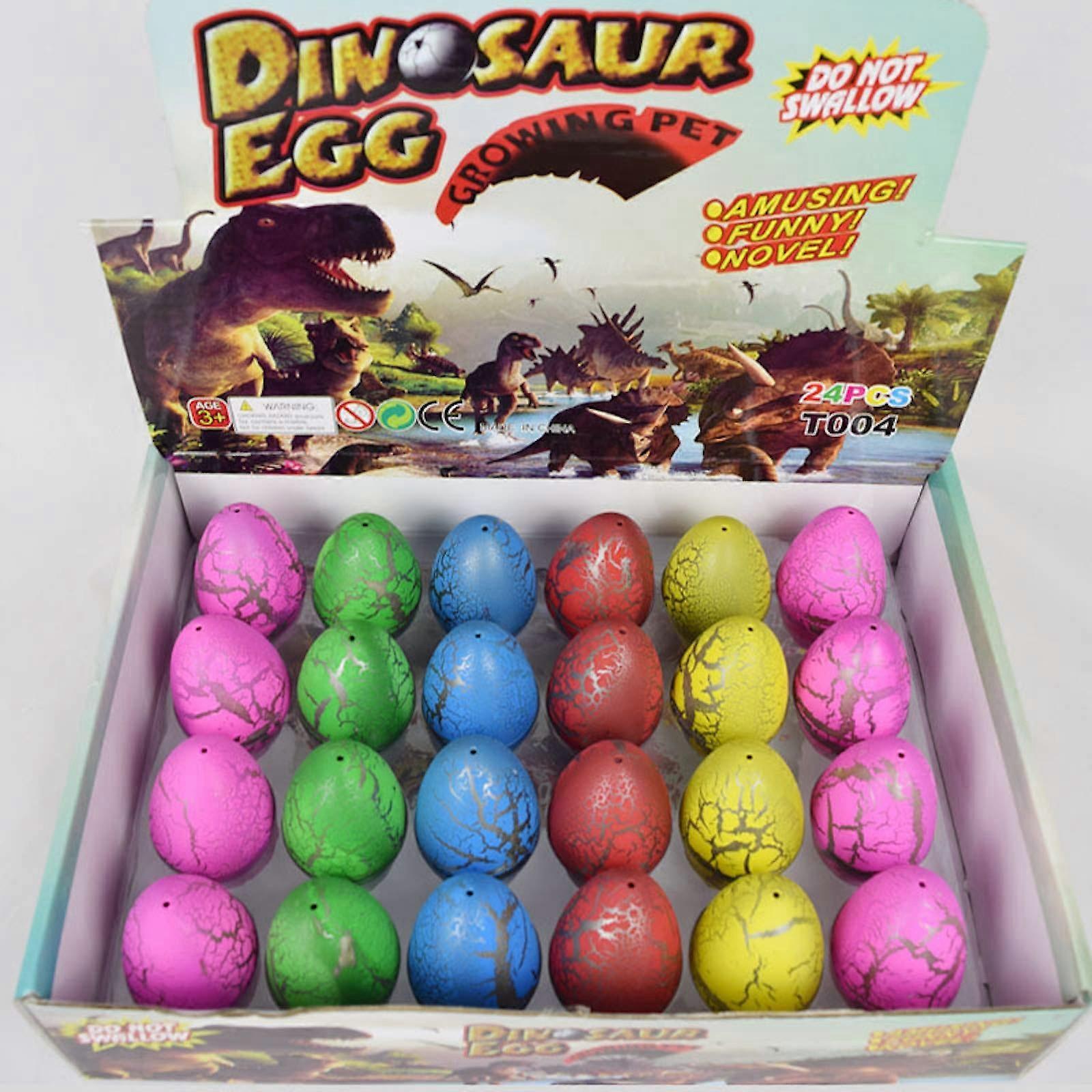12pcs Large Dinosaur Hatching Eggs in Water with Assorted Dino Figures, Easter Basket Stuffers