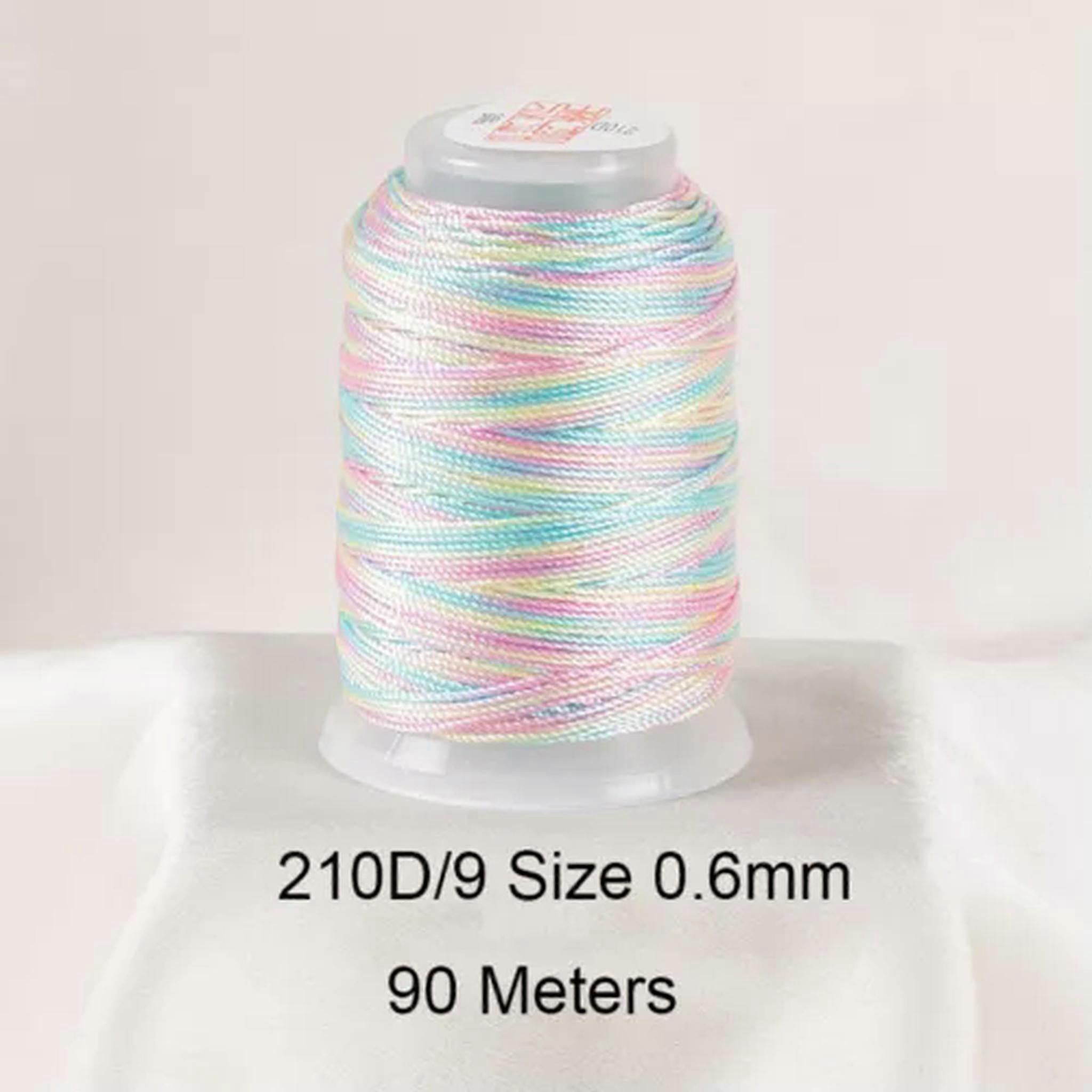One Spool Variegated Polyester Sewing Embroidery Thread String 210D/9-12#