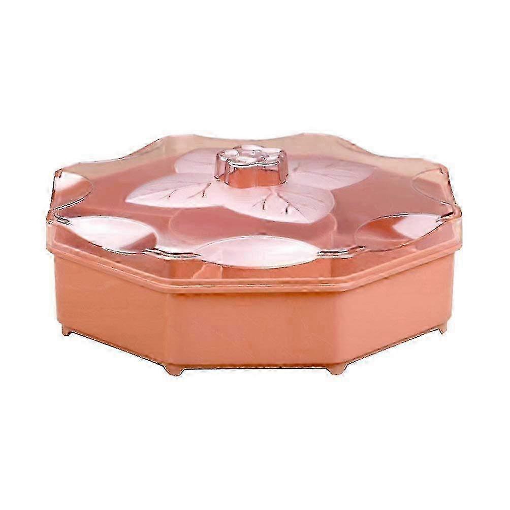 Creative Flower Shaped Candy Box Plastic Snack Storage Box Double Layer (Gul Red)