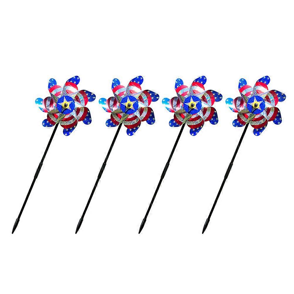 Bird Windmill Device for Yard Use 8Pcs American Flag Bird