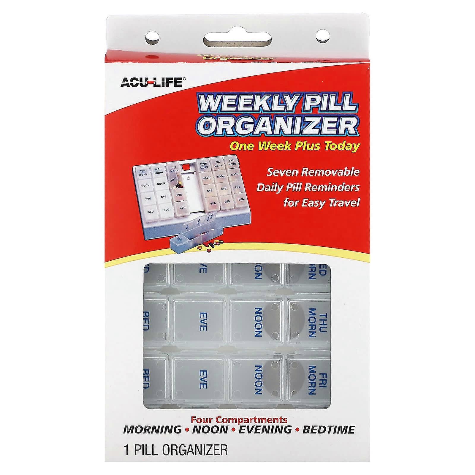 Ezy Dose, One Week Plus Today Weekly Pill Organizer, 1 Count, 2-Pack
