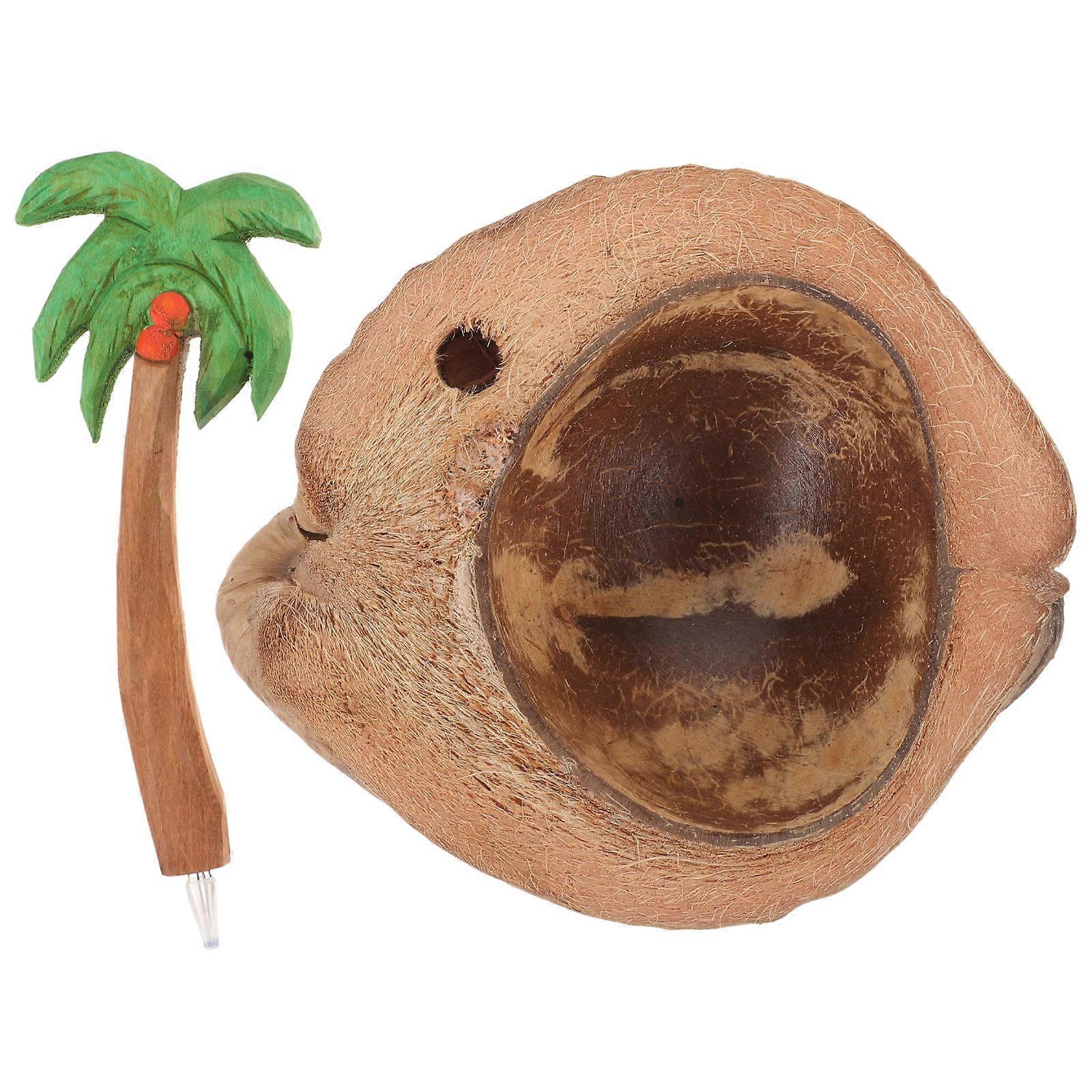 Candle Holder Tabletop Coconut Shell Candleholder for Storage Use