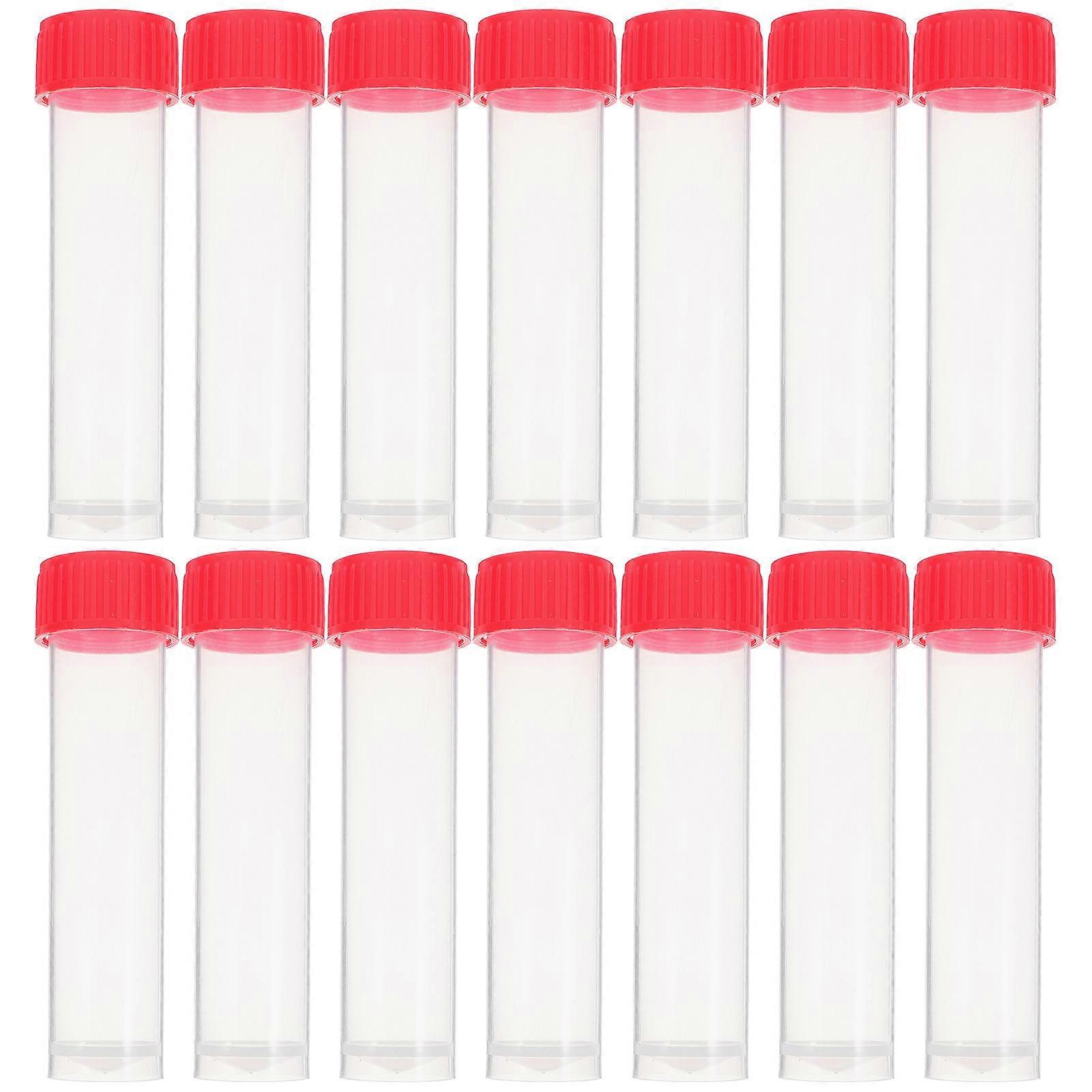 Sample Tubes Plastic Sample Containers with Screw Caps 30Pcs for Storage Use