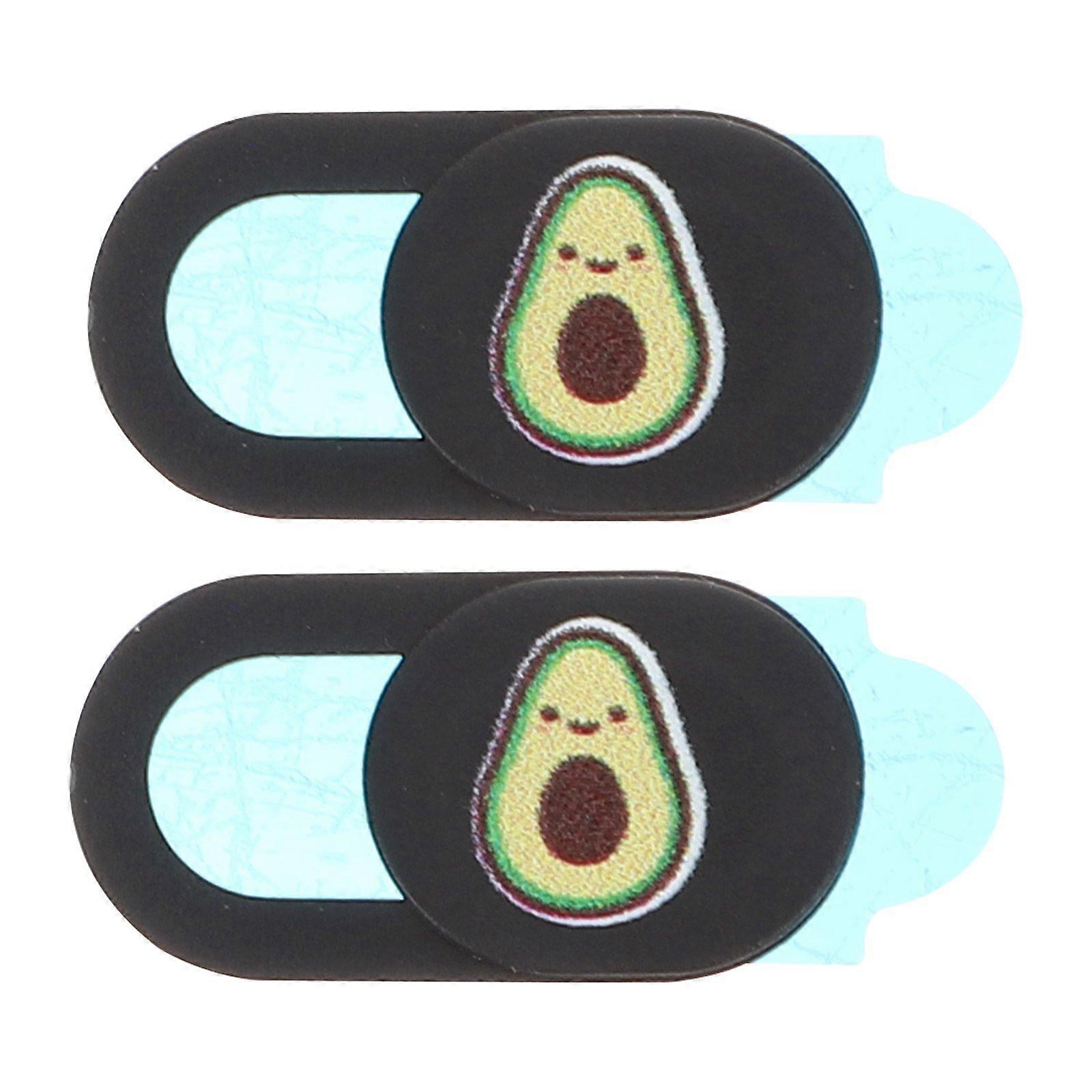 2Pcs Avocado Pattern Camera Slide Cover Privacy Protector Webcam Cover