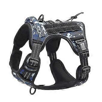 Auroth Tactical Anti Pull Dog Harness Adjustable Breathable Pet Vest Harness For Medium Large Dog Reflective Dog Harness Military Materials Size L De
