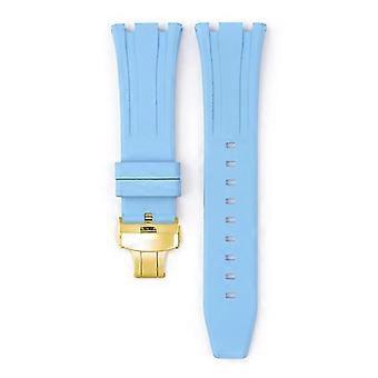 Til Audemars Piguet Eg 15500/15400/26331 Låsrem 26mm lyseblå
