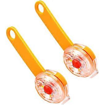Dog Collar Light LED Pendants: 2pcs Clip on Light Up Leash Harness Waterproof Necklaces Blinker ID Tags Pet Safety Night Walking Supplies