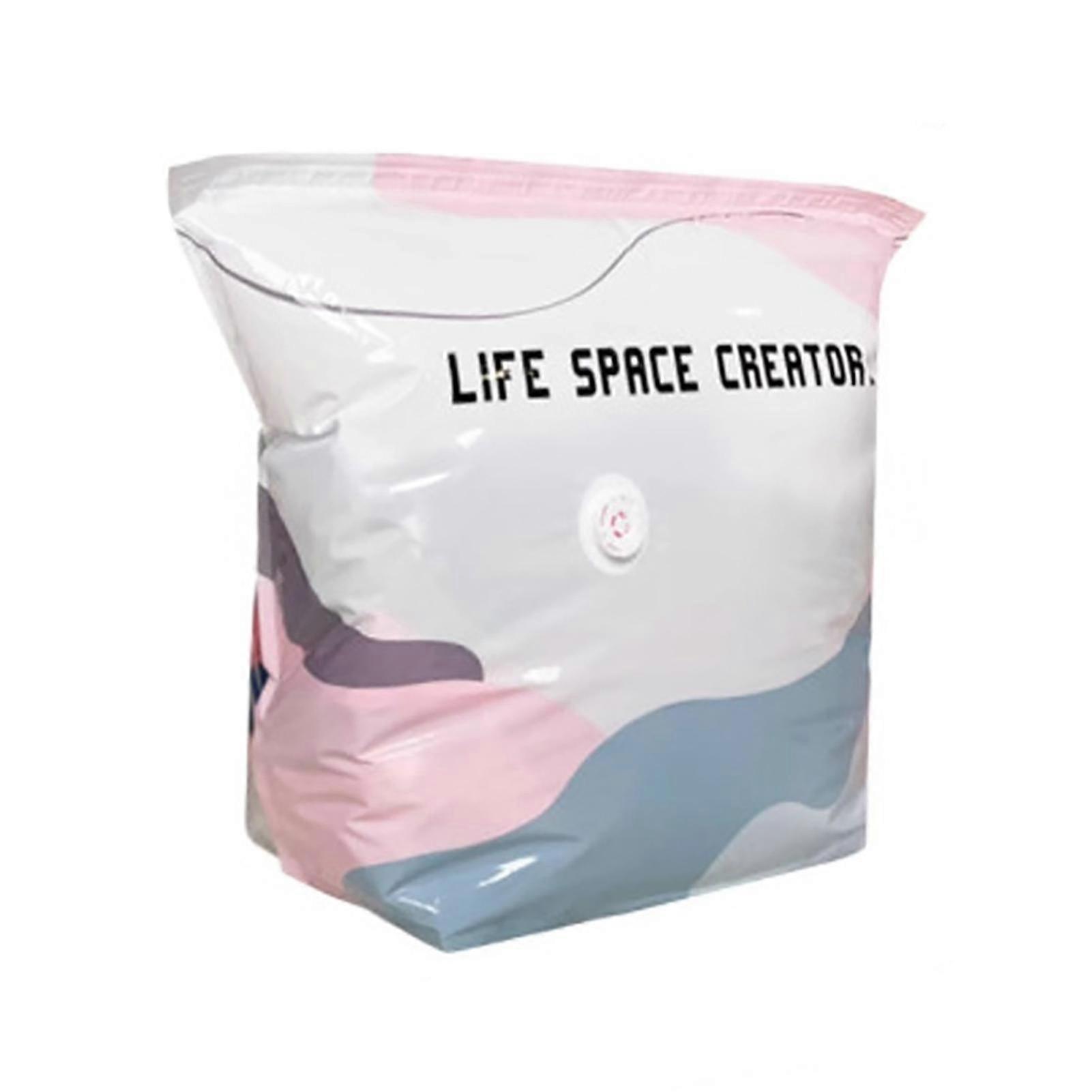 Reusable Durable Oversized Cube No Pump Vacuum Storage Bags, Easy Compression for Efficient Space Saving