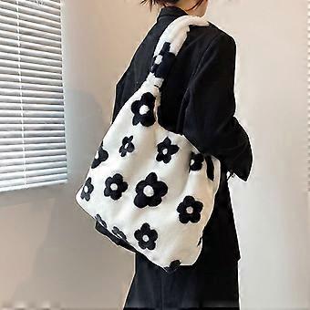 Fluffig blommig axelväska Bag_Special gåva