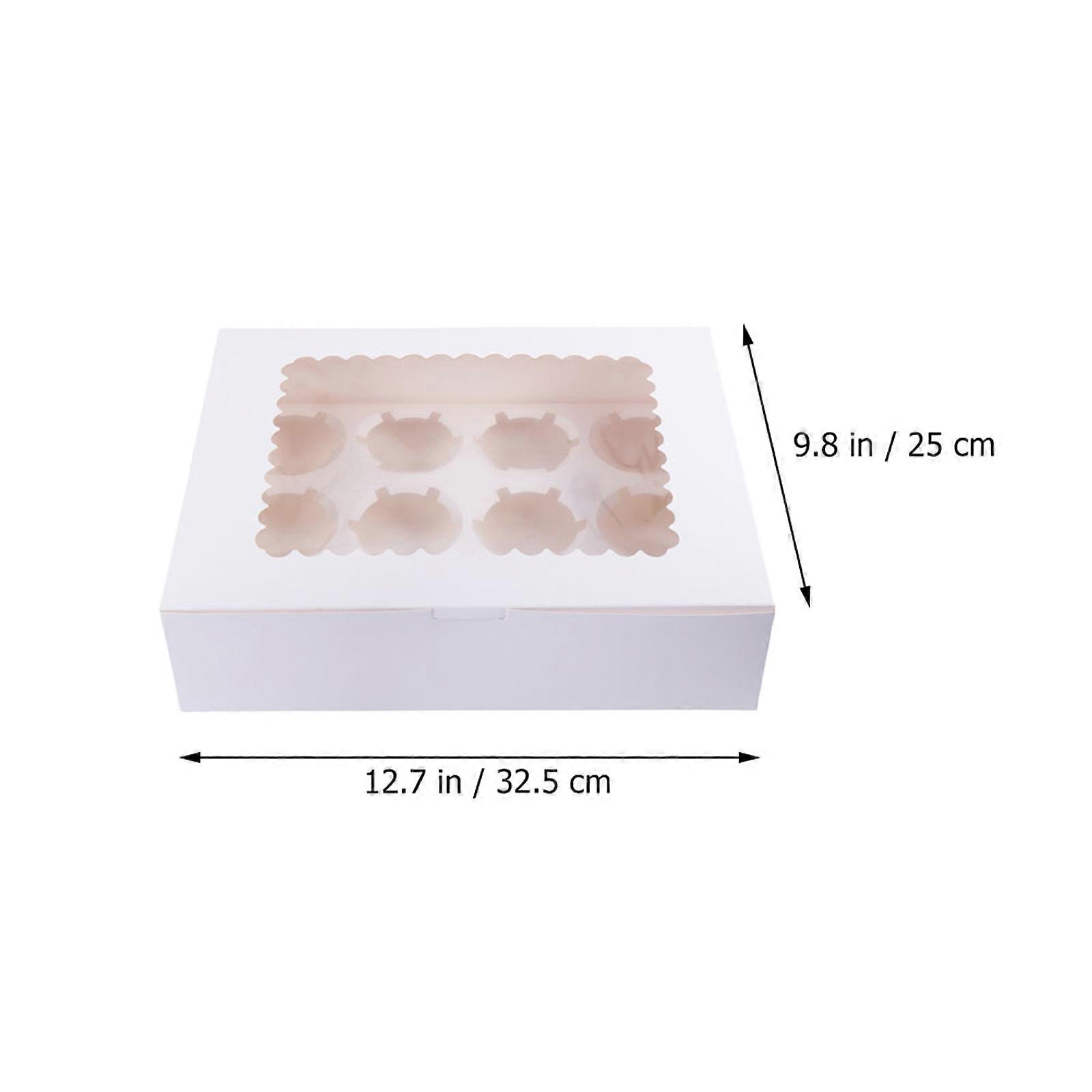 Egg Packaging Boxes for Storage 6Pcs White Cupcake Boxes Cake Containers