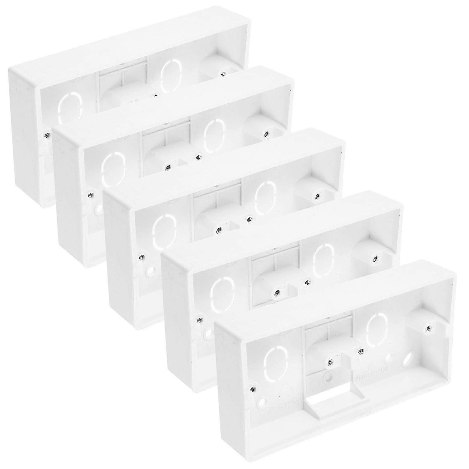 Electrical Outlet Boxes Plastic Wall Mounted Junction Box for Connecting 5Pcs