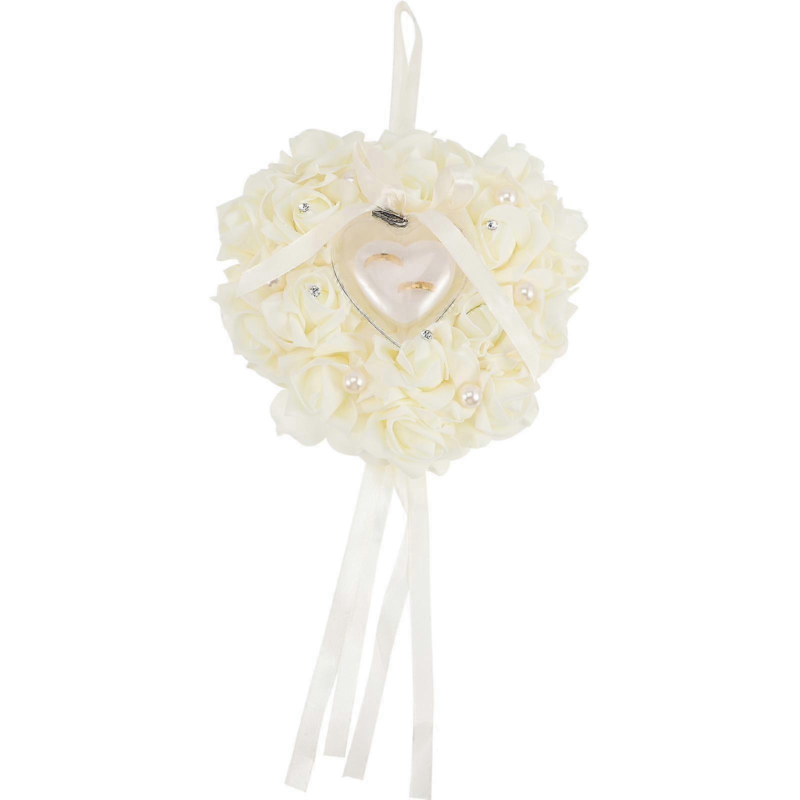 Wedding Ring Pillows Heart Shaped Ring Box compatible with Storage Use
