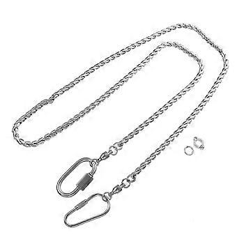 Stainless Steel Foot Chain Parrot Anklet Anti-Bite Bird Leash