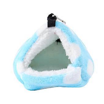 Warm Hamster Hammock for Pets Winter Fleece Bed House 1 Piece Sky-Blue