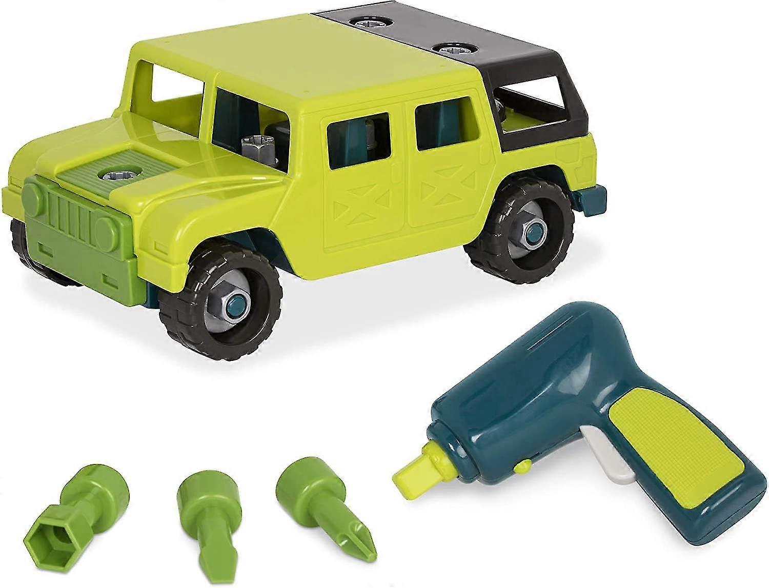 DIY Airplane Assembly with Working Cordless Screwdriver, lime green