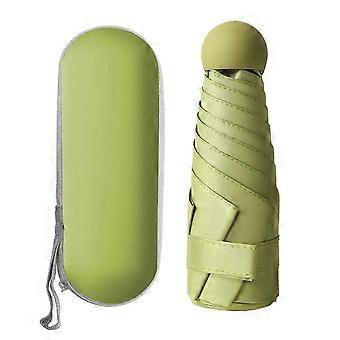 Folding Travel Umbrella,6 Ribs Mini Umbrella Small UV Umbrella with Capsule Case Mini Anti-UV Umbrella Fast Dry and Ultra,x