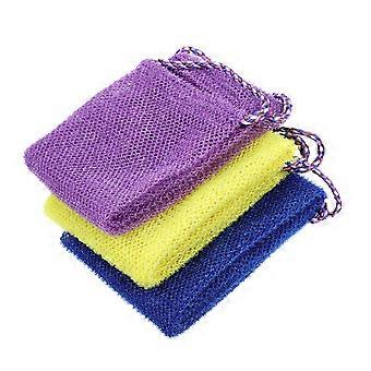 3Pcs Exfoliating Bath Scrubber Shower Back Strap Body Skin Brush for Women Men