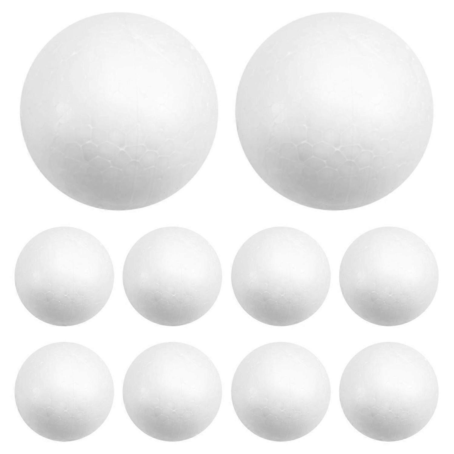 10 x Modelling Craft Polystyrene Foam Ball Sphere 6cm---White