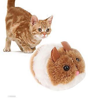 Katt Leksak Mus Dragkedja Skaka Interaktiv Pet Katt Leksaker Råtta (Brun)