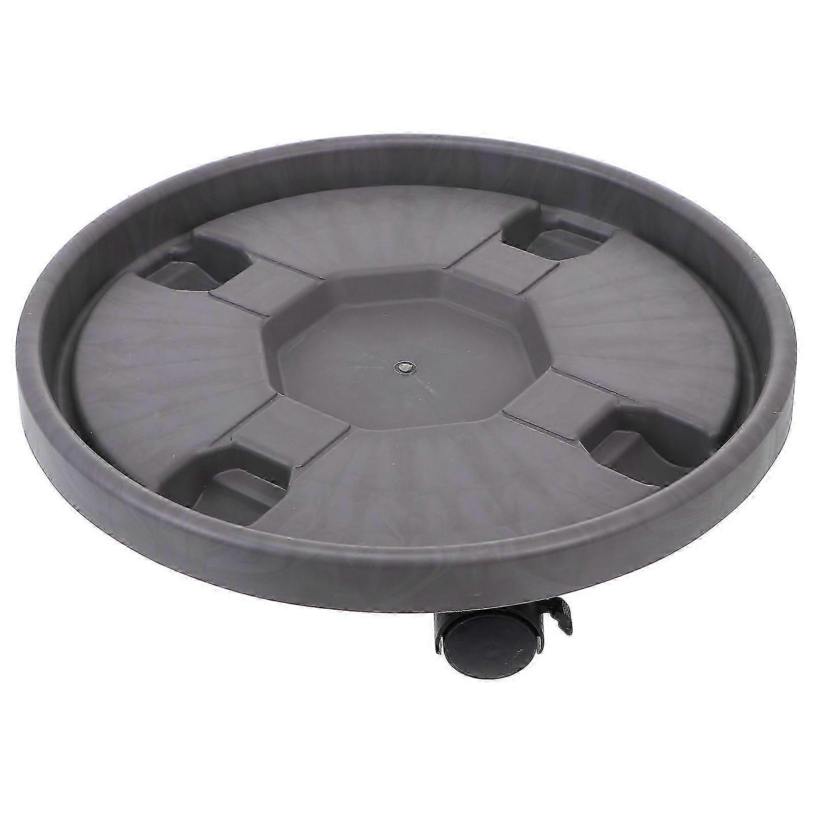 1Pc Thick Movable Vase Rack Plastic Plot Shelf Round Bottom Flowerpot Rack Grey