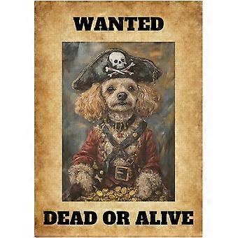 Quebra-cabeça "Procura-se Poodle Pirata" - Presente divertido para amantes de cães com tema de aventura e fantasia SQZ570