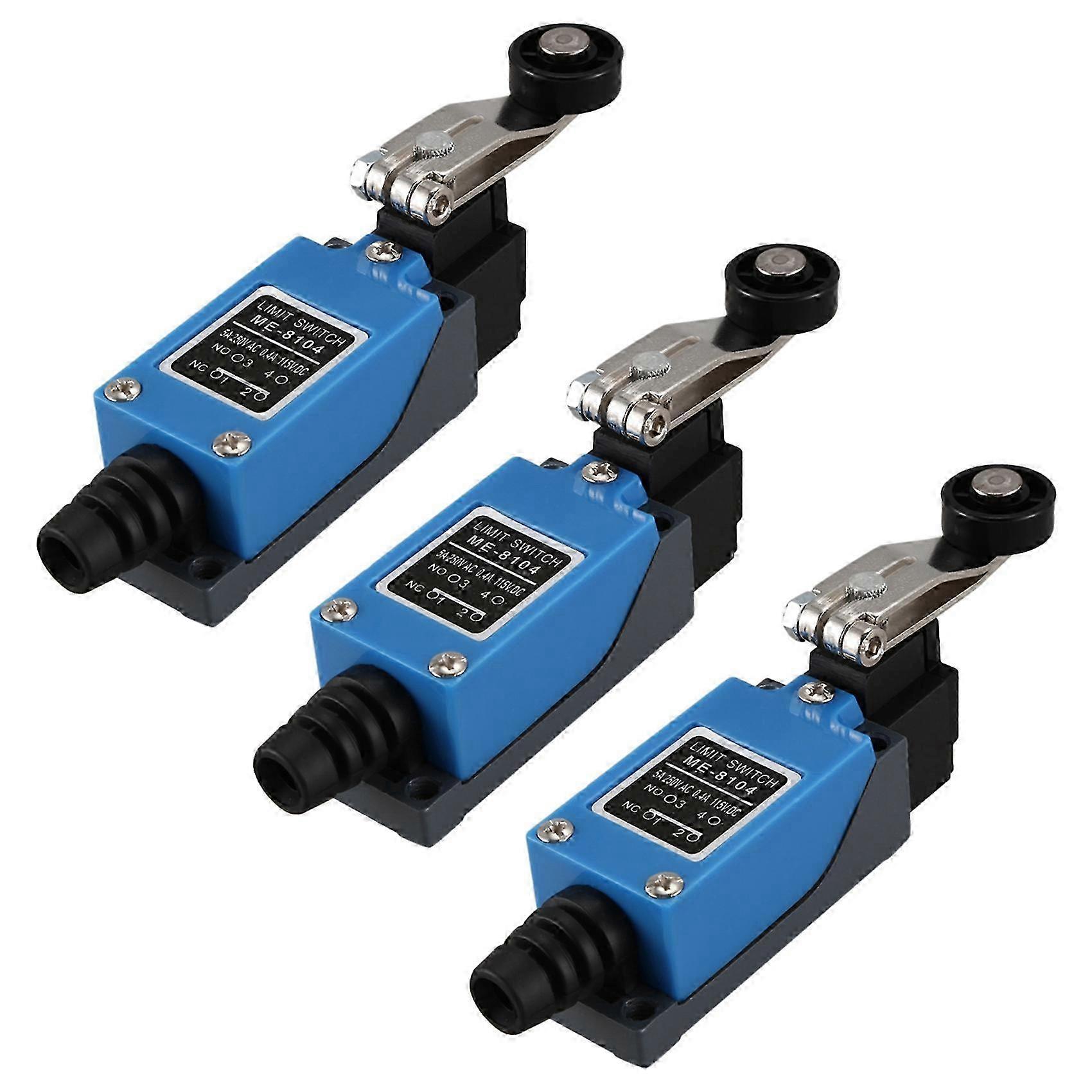 3-Pack Plastic Rotary Roller Arm Limit Switch, Compatible with CNC Mill Plasma