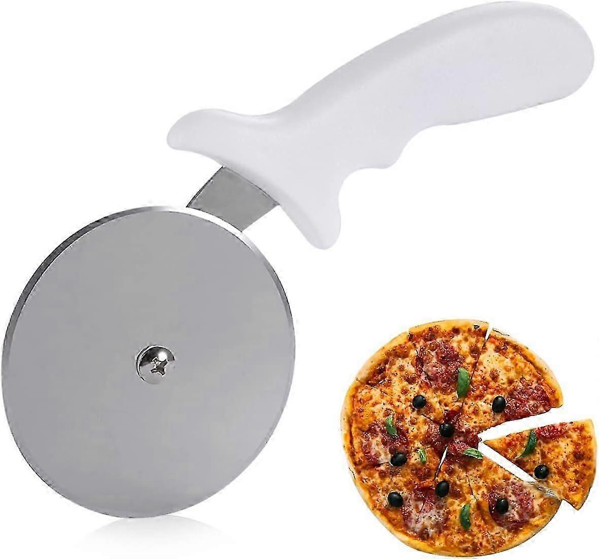 Pizzaskærer i rustfrit stål (hvid) 24,1*10,1*