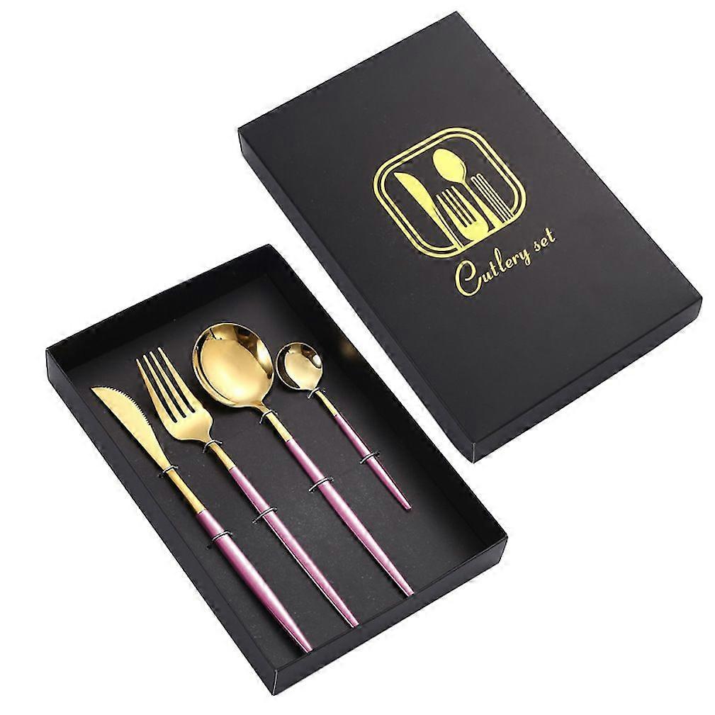 4pcs Cutlery Set Tableware Tableware Spoons Fork Knife Stainless Steel