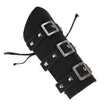 Punk Style Wristband Bracers, Durable Artificial Leather Armguard for Outdoor Riding, Cosplay, Halloween Costume and Daily Wear, 24x19.5cm, 1 Piece