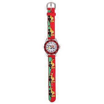 Children Quartz Electronic Watch Provides Accurate Time Red Silicone