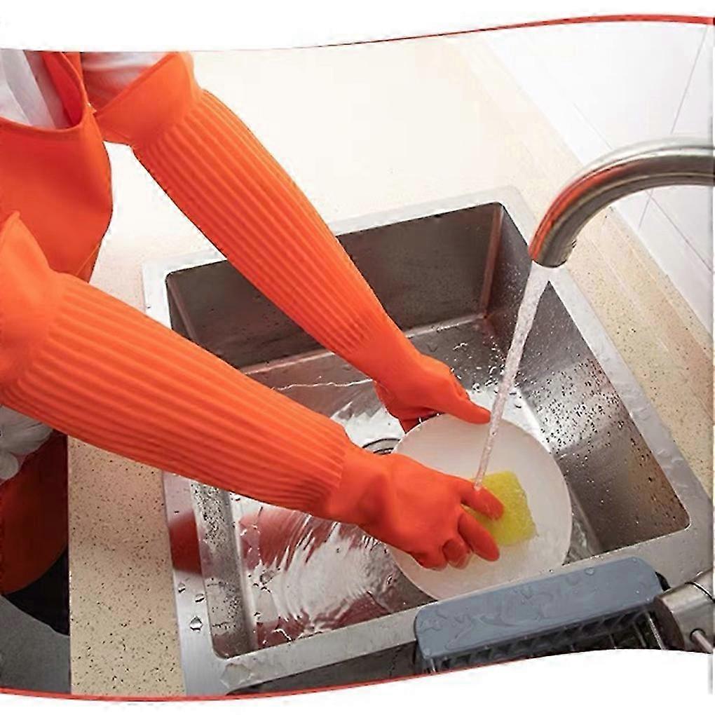 56cm Anti-Slip Rubber Cleaning Gloves