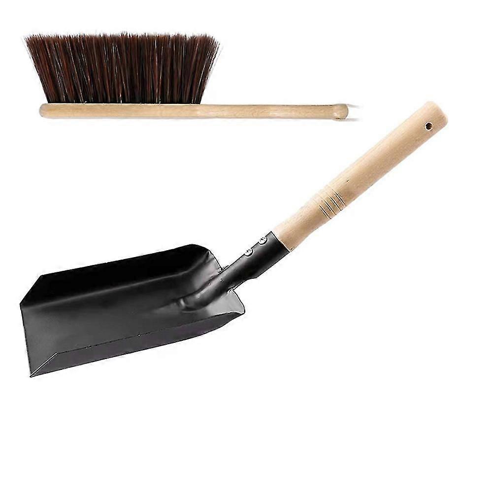 Kolspade och eldstadsborsteset, eldstadsspade och borste, eldstadsstädningsset, eldstadsverktygsset