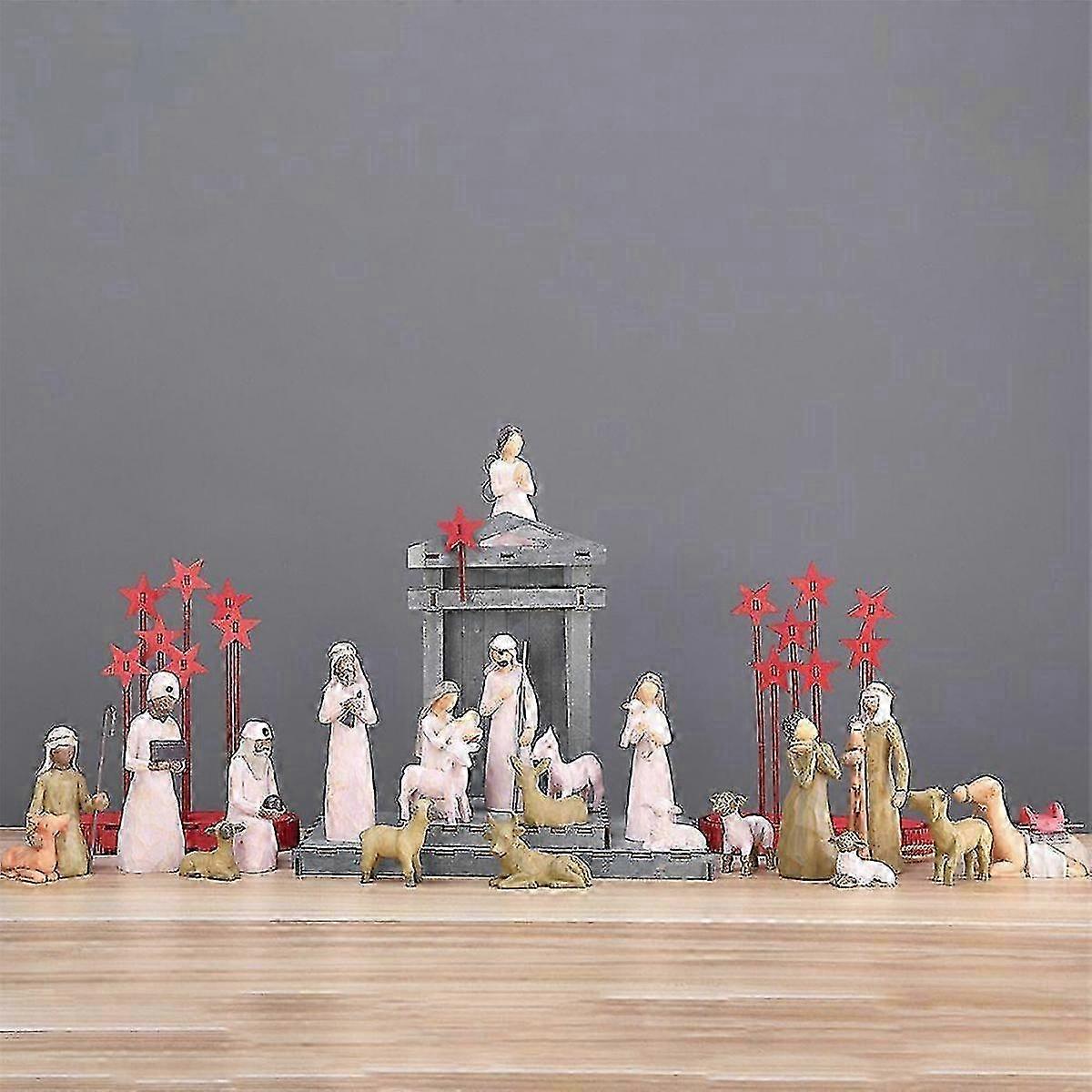 Hand-Painted Resin Nativity Figures