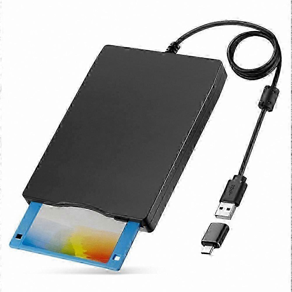 External 3.5 Inch USB Type A&C Floppy Disk Reader for Laptop