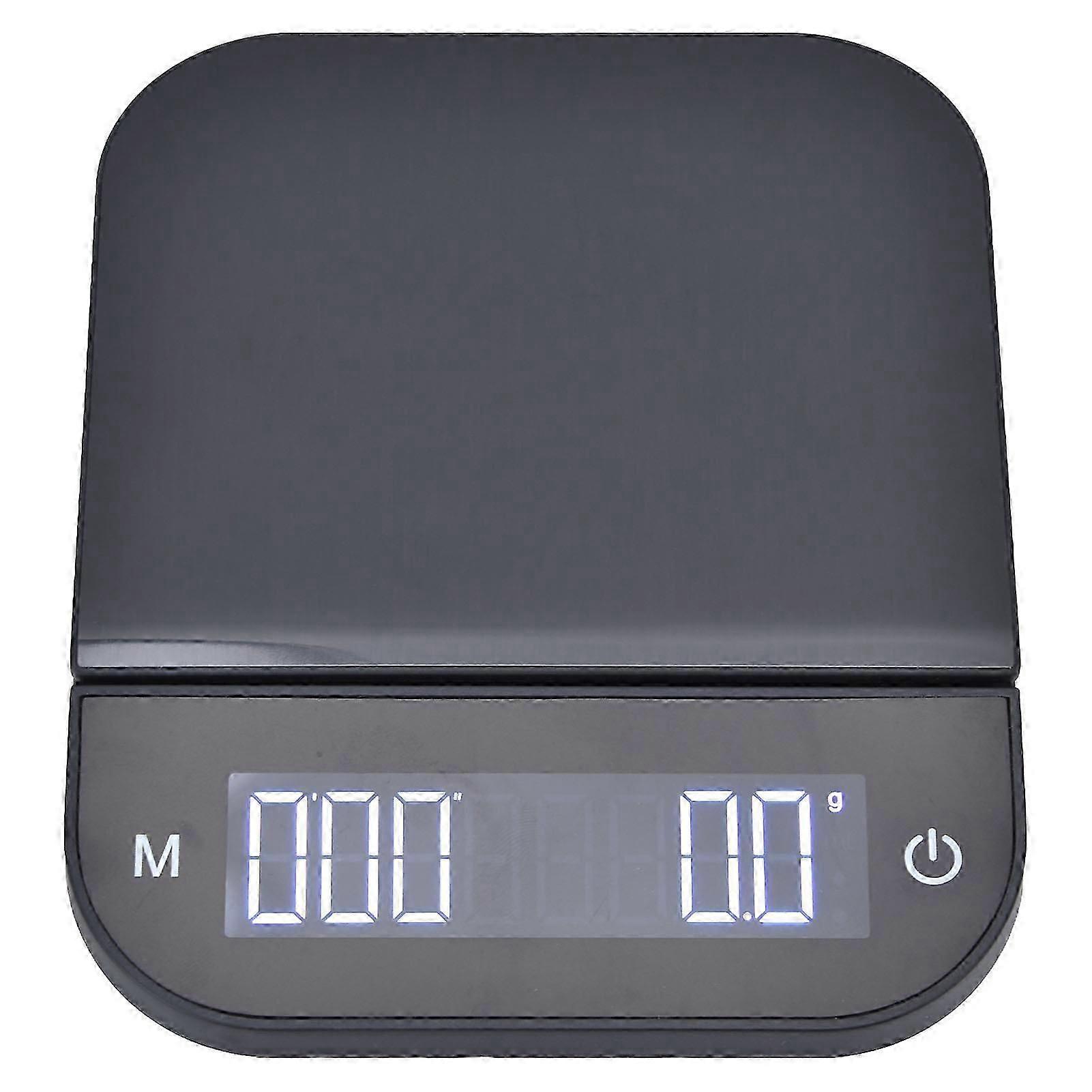 coffee Scale Maximum 3KG Large LED Backlit Dual Units USB Charging Timing Function High Accuracy Kitchen Scale_HP
