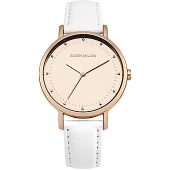 Karen millen Quartz Analog Woman Watch with Km139WRG Synthetic Leather Bracelet