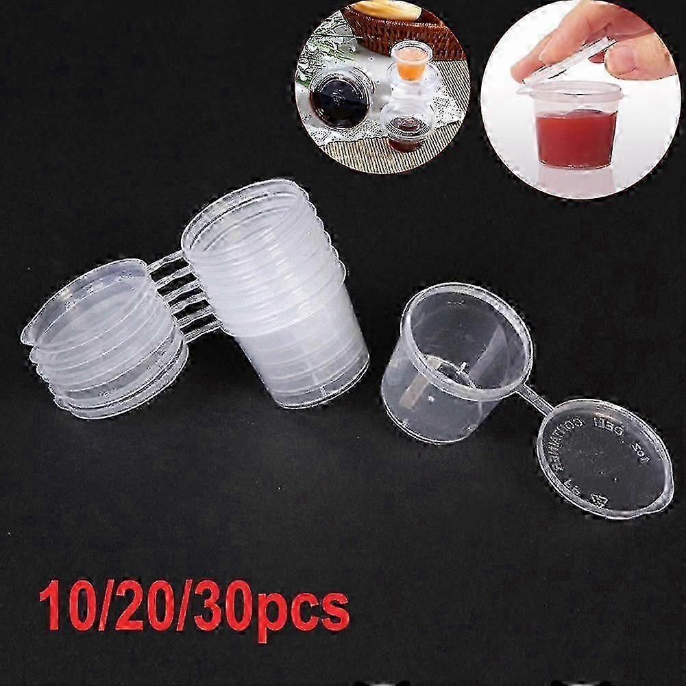 Disposable Lidded Containers for Sauces - 25ml 10/20/30Pcs